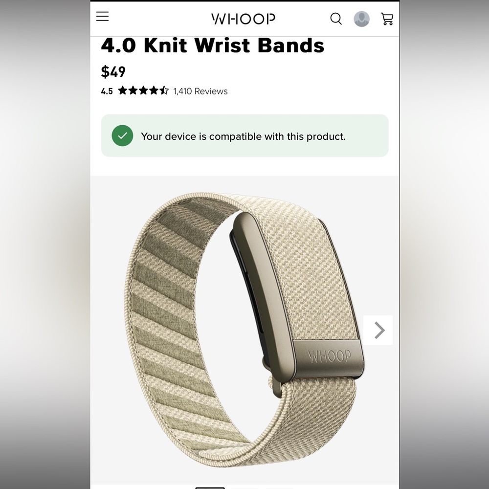 New WHOOP 4.0 Stone Superknit Band